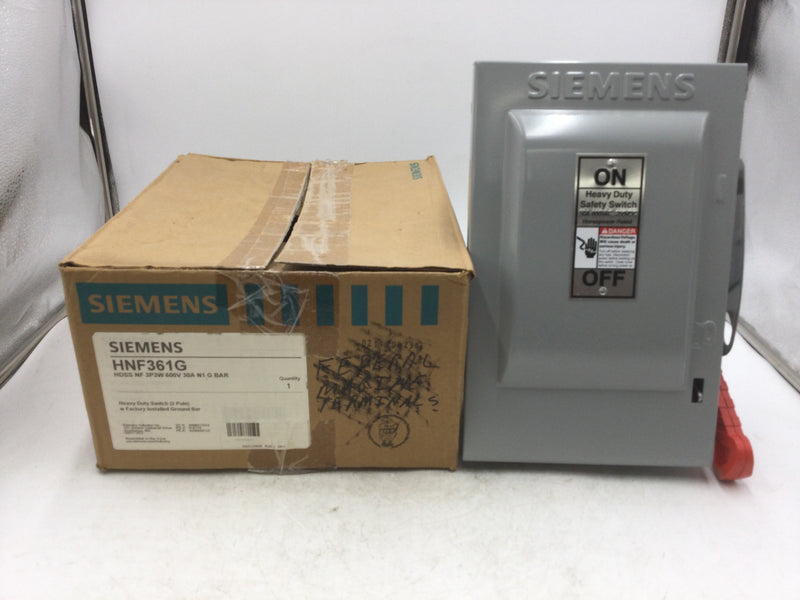 Siemens HNF361(G) 30 Amp 600V Nema 1 Non Fused Safety Switch