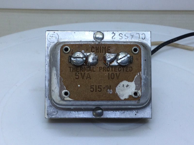 NuTone 515-N 5VA 10V Thermal Protected Class 2 Bell & Chime Transformer