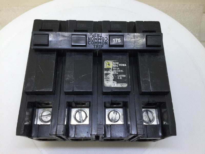 Square D HOM2175 75 Amp 4 Pole 120/240V Circuit Breaker