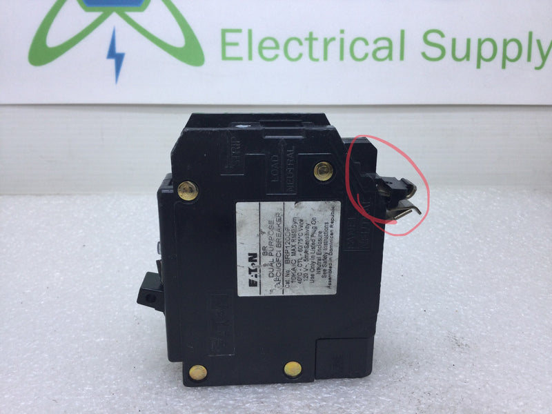 Eaton BRP120DF Single Pole 20A Dual Function AFCI/GFCI Plug on Neutral Type BRP Circuit Breaker