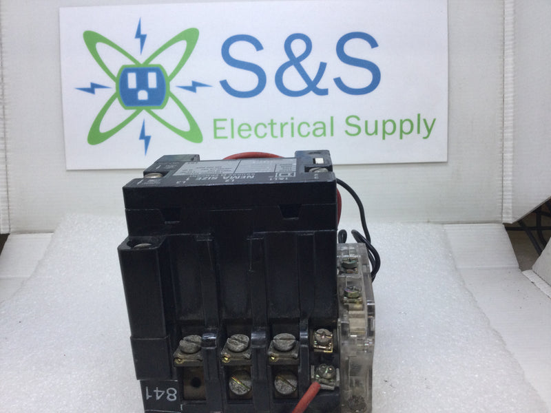 Square D 8536SCO3S Nema Size 1 Contactor Series A