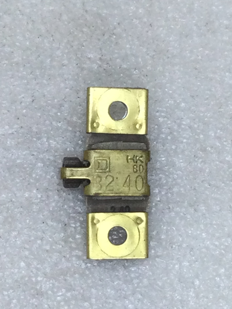 Square D B 2.40 Overload Relay Thermal Unit Heater Element