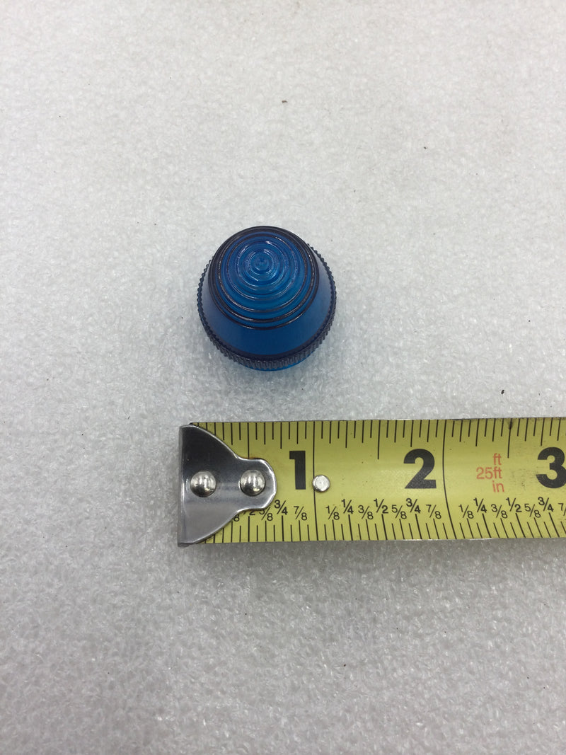 Blue Plastic Pilot Light Lens 1" in Diameter