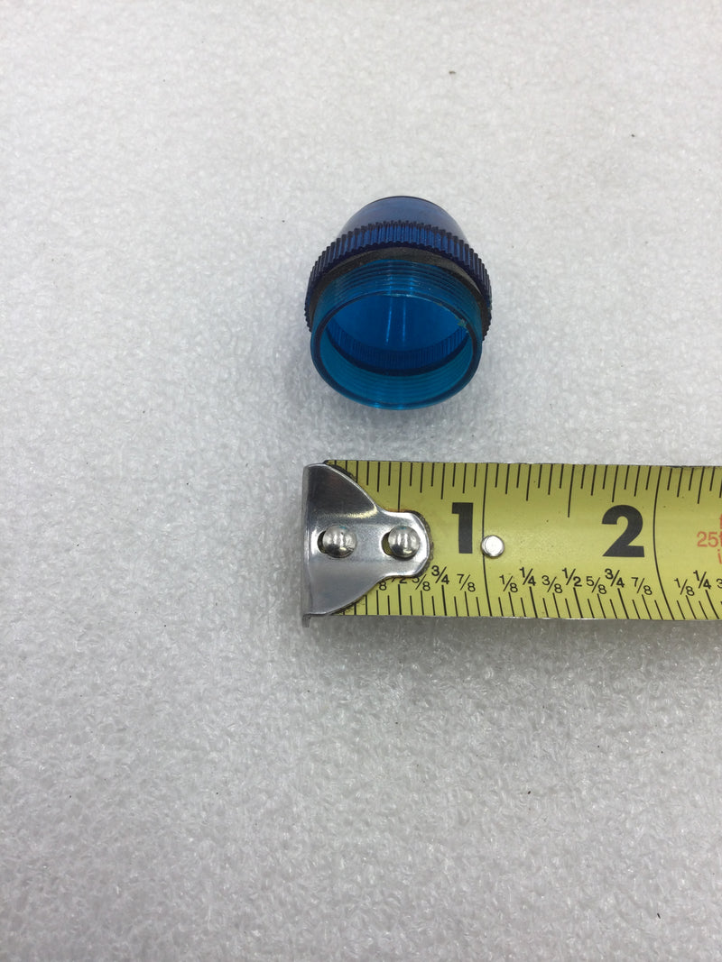 Blue Plastic Pilot Light Lens 1" in Diameter