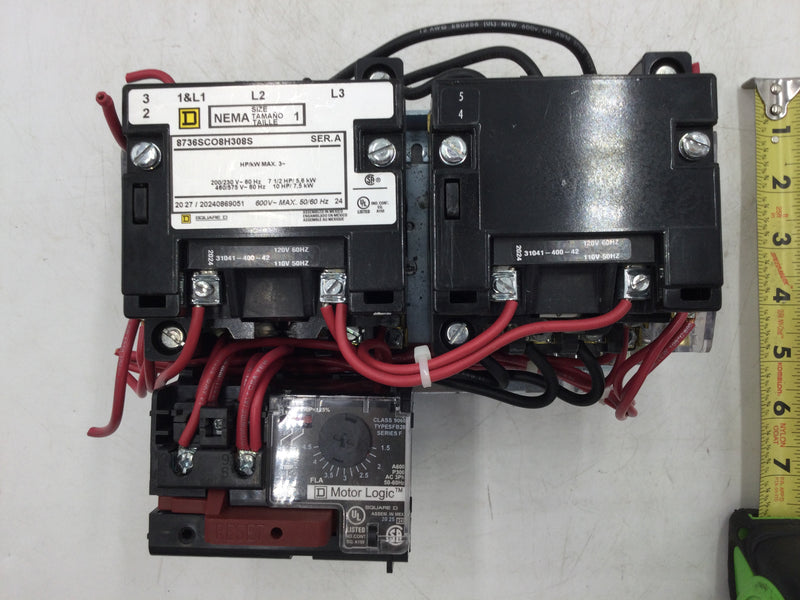 Square D 8736SCO8H308S Nema Size 1 3 Pole Contactor