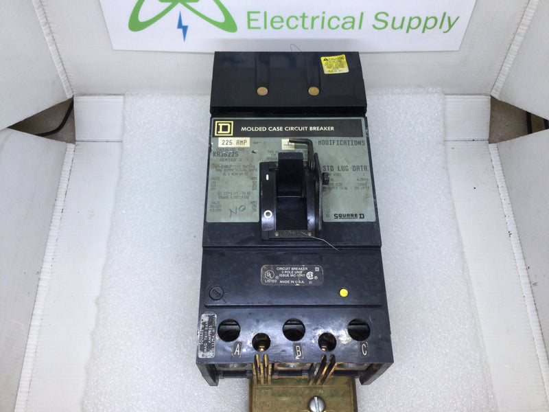 Square D KA36225 225 Amp 3 Pole 600V I Line Circuit Breaker