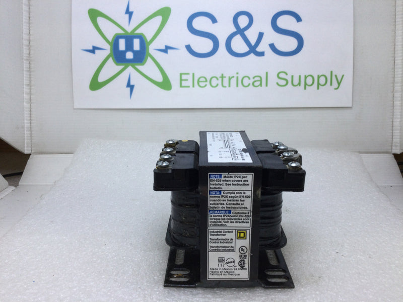 Square D 9070T100D1 Control Transformer 100 VA 240/480 VAX Primary 120 VAC Secondary