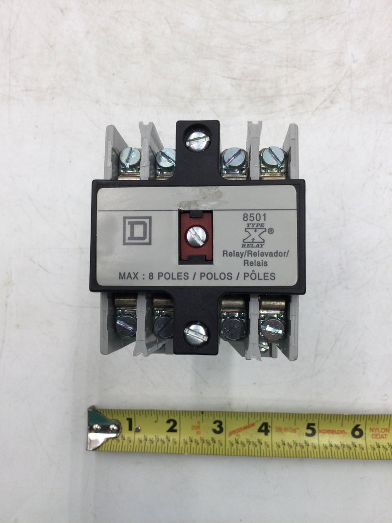 Square D 8501XDO80V53 Type X DC Control Relay 24 VDC