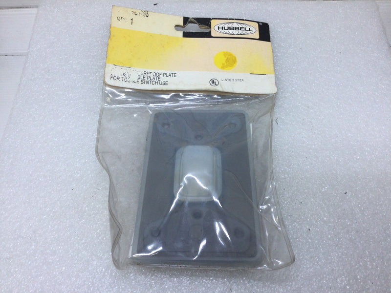 Hubbell HBL1795 Weatherproof Plate Clear, Bubble Plate for Toggle Switch Use