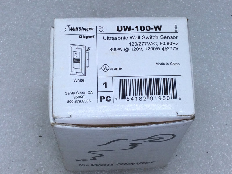 Legrand UW-100-W Ultrasonic Wall Switch Sensor 120/277V 50/60Hz