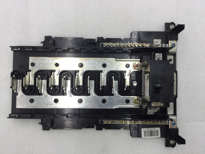 Square D/Homeline HOM20M100RB 100 Amp 10 Space/20 Circuit 120/240 VAC Load Center with Main Breaker Guts Only 9" X 14"