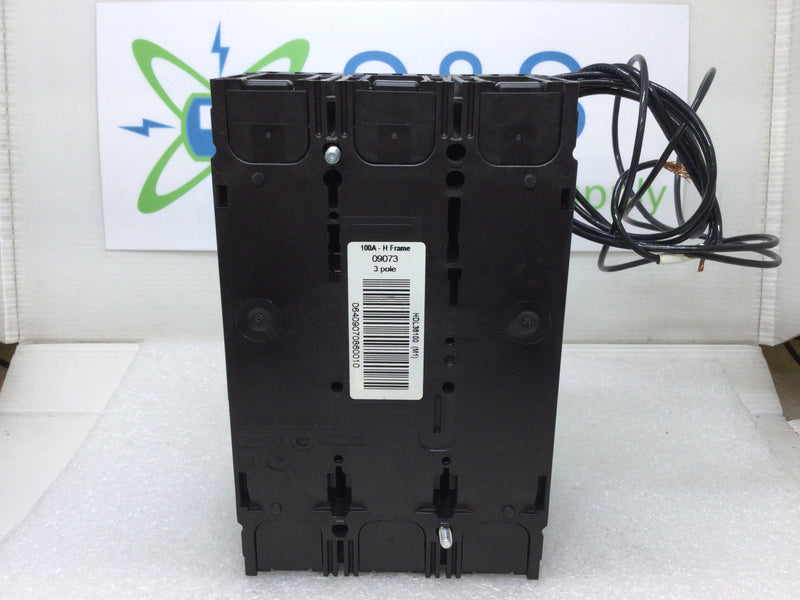 Square D PowerPact HDL36100 100 Amp 3 Pole 600 Volt HD150 Circuit Breaker w/Shunt HDL36100SA