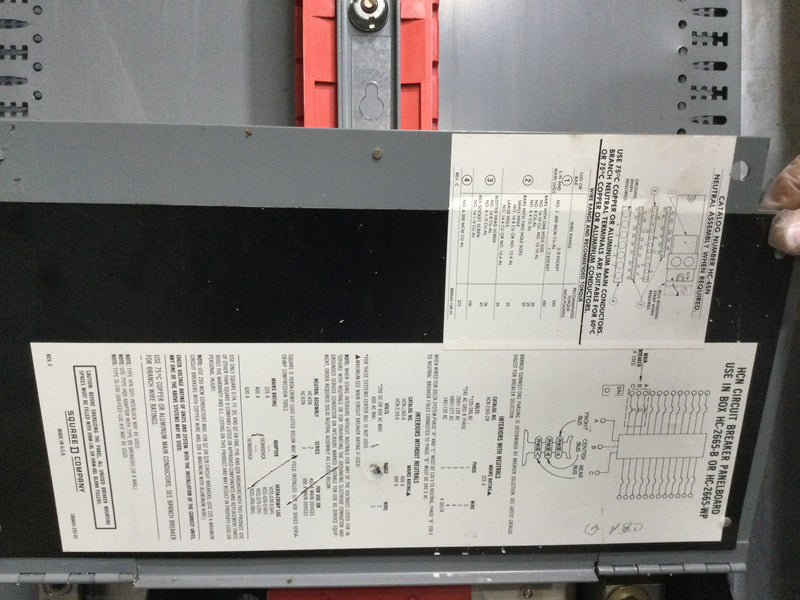 Square D HC2665B HCN 600 amp 480/277/208/120vac I-Line Panelboard 600 VAC Max