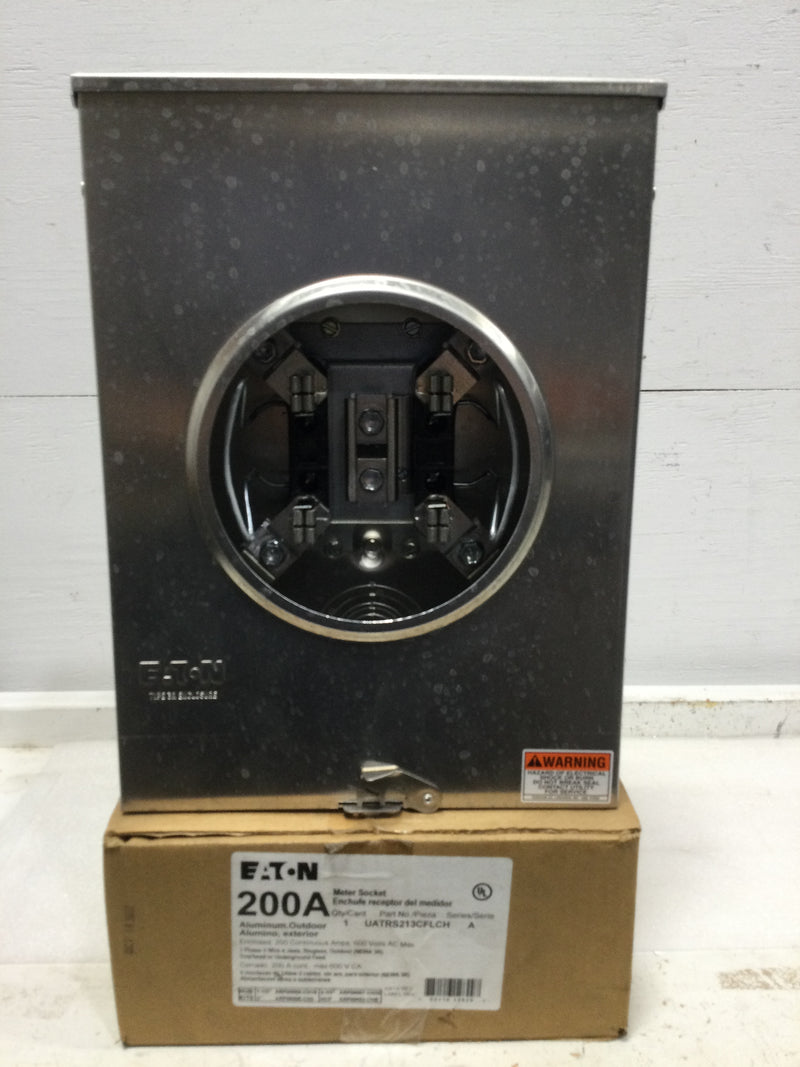 Eaton UATRS213C-FLCH Single Phase 200A Continuous 600VAC OH/UG Nema3R Meter Socket Enclosure