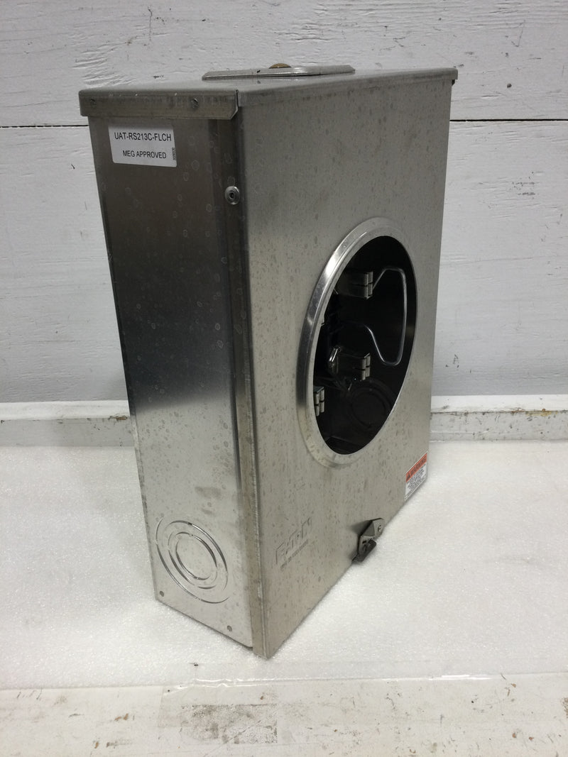 Eaton UATRS213C-FLCH Single Phase 200A Continuous 600VAC OH/UG Nema3R Meter Socket Enclosure