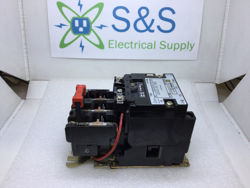 Square D 8536SCO3S Motor Starter Series A NEMA Size 1 600V Max. 50/60Hz