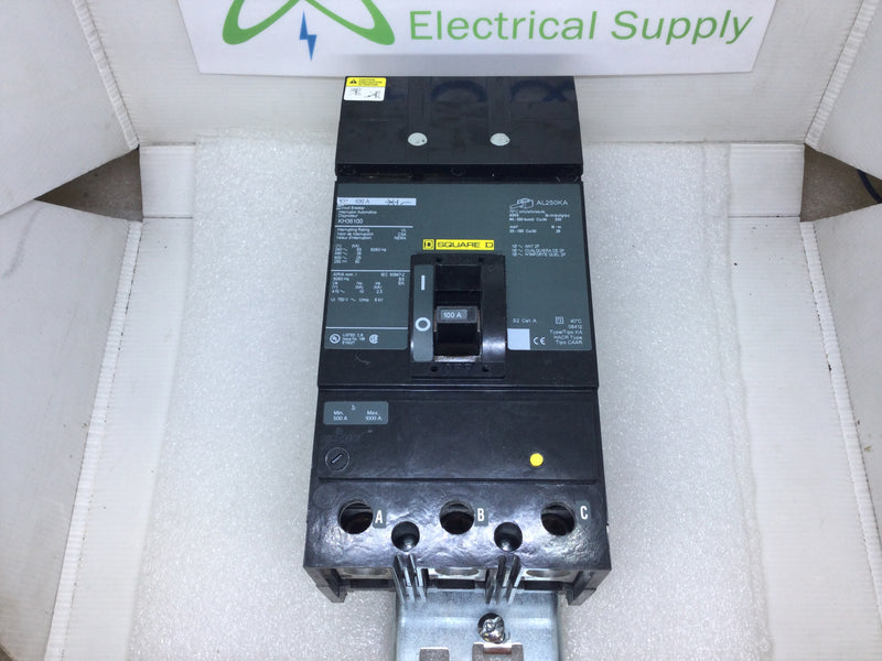 Square D KH36100 3 Pole 100 Amp 600v Circuit Breaker