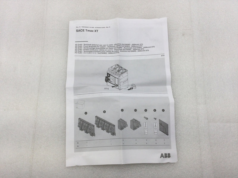 ABB 1SDA113066R1 Front Terminals for Cables in Copper-Aluminum