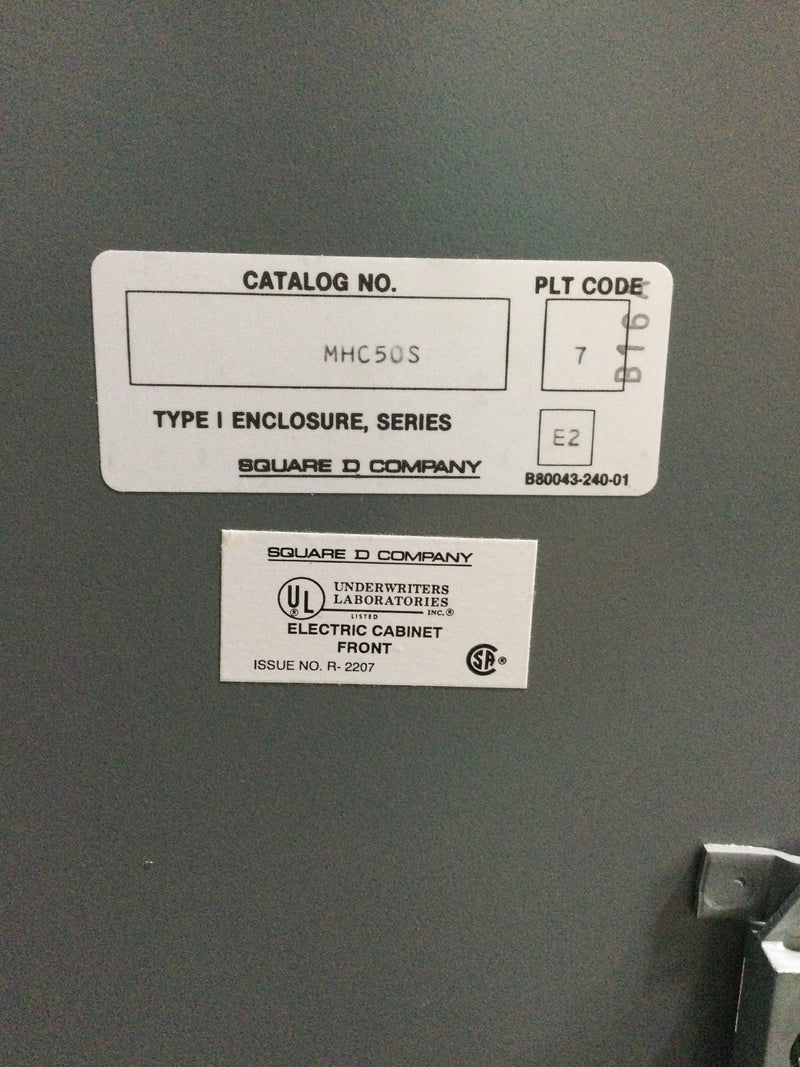 Square D NQOD442L225CU 225 Amp 240 Volt 3 Ph/4 Wire Type NQOD Panelboard w/Q2L3225 Breaker 50" x 20"