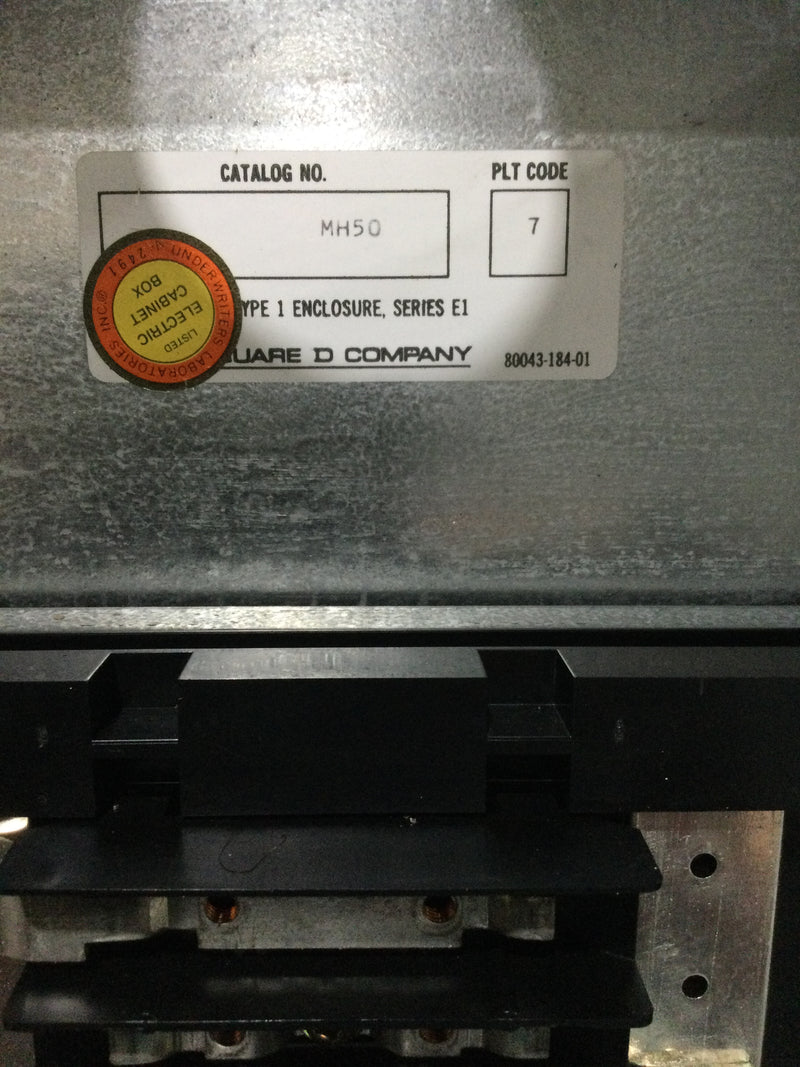 Square D NQOD442L225CU 225 Amp 240 Volt 3 Ph/4 Wire Type NQOD Panelboard w/Q2L3225 Breaker 50" x 20"