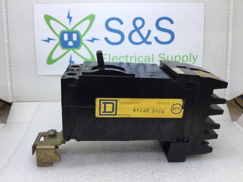 Square D FA24060AC 2 Pole 60 Amp 480V Circuit Breaker