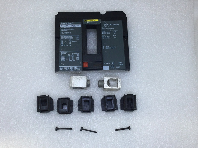 Square-D HDL36060U31X Circuit Breaker Faceplate w/Accessories