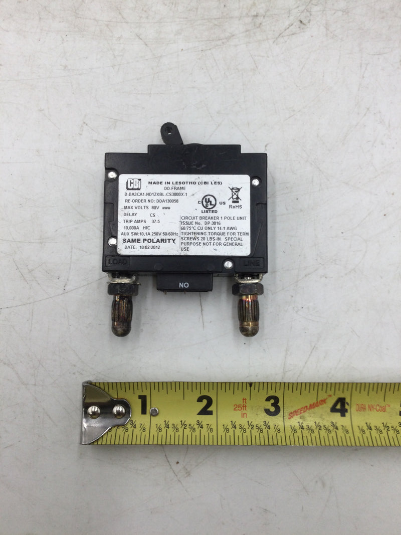 CBI DDA130058 80 Volt 30 Amp Single Pole Bullet Style Circuit Breaker