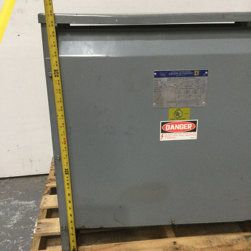 Square D 75T3H 75KVA 480 HV 208Y/120V 3 Phase 34349-17212-041 Insulated Transformer