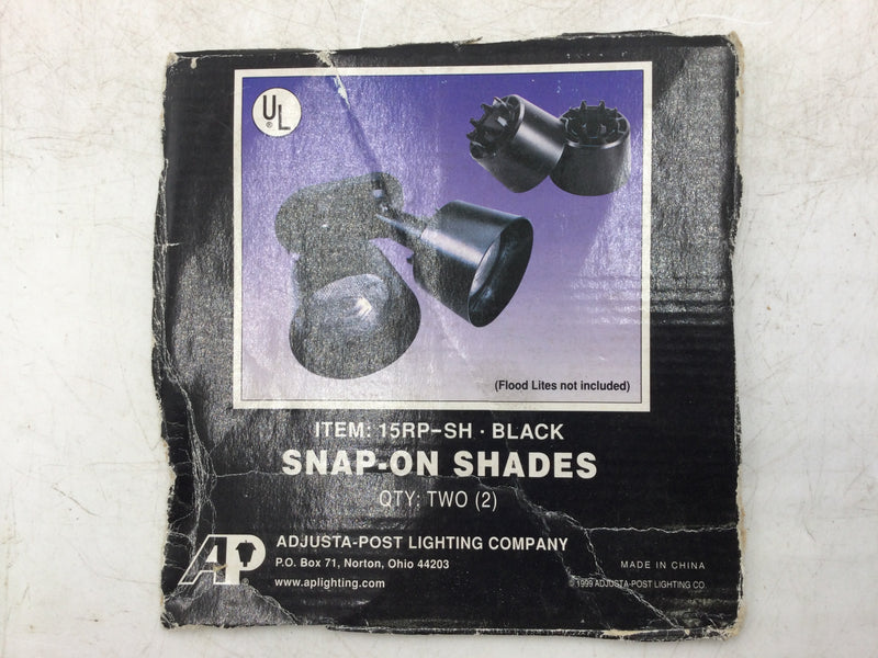 Adjusta-Post Lighting Co. 15RP-SH Black Snap-On Shades