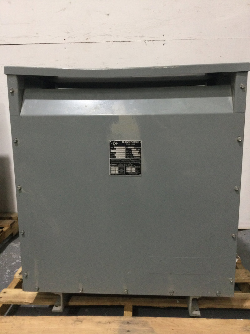 Acme KVA75 T-53314-3 180V 208Y/120V 480 PRI 3 Phase Transformer S/N7116