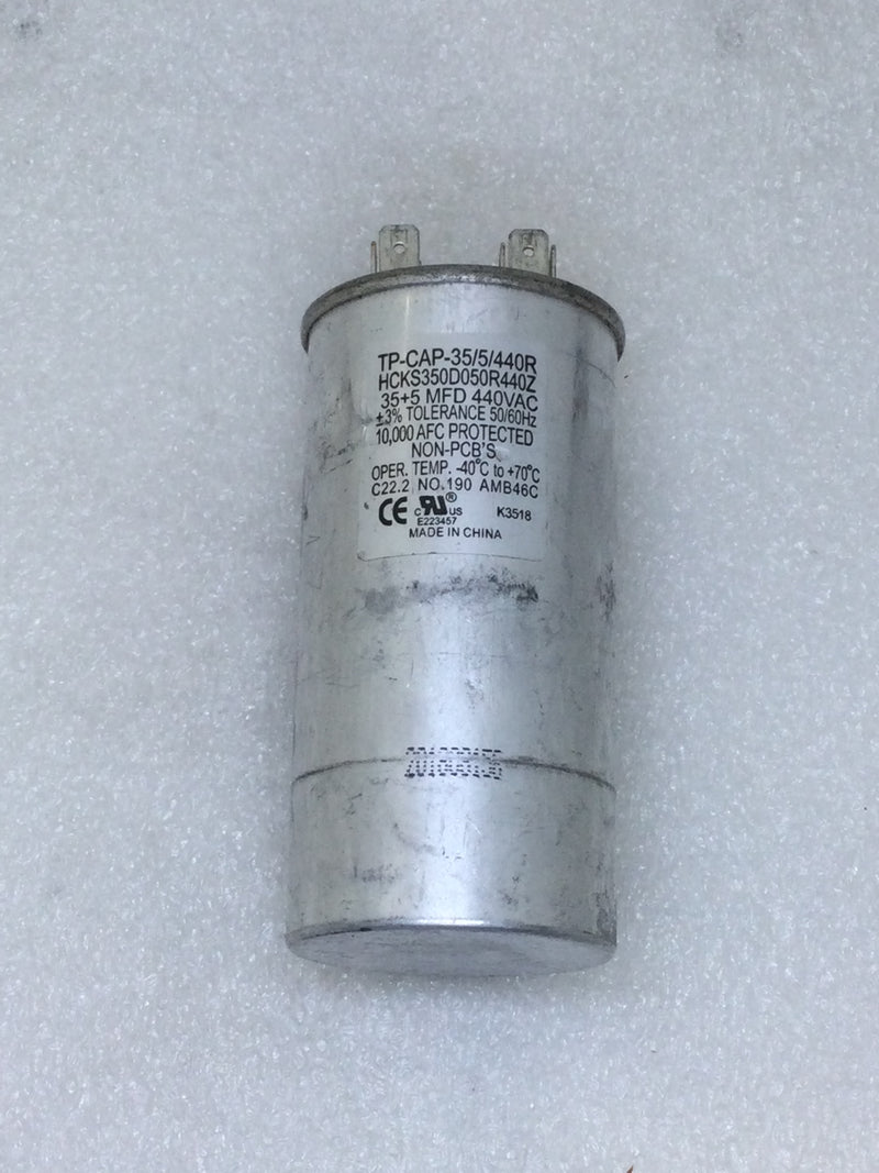 Trade Pro TP-CAP-35/5/440R Capacitor 35+5 MFD +/- 3% 440 VAC (HCKS350D050R440Z)