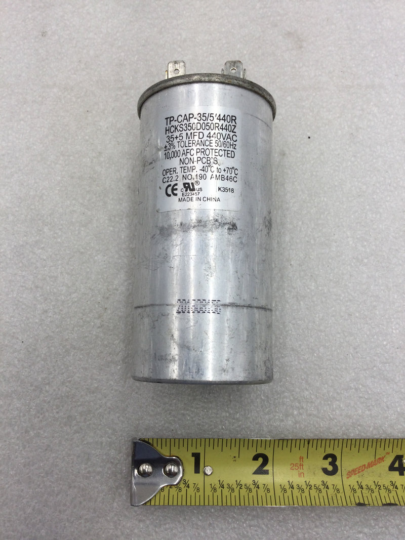 Trade Pro TP-CAP-35/5/440R Capacitor 35+5 MFD +/- 3% 440 VAC (HCKS350D050R440Z)