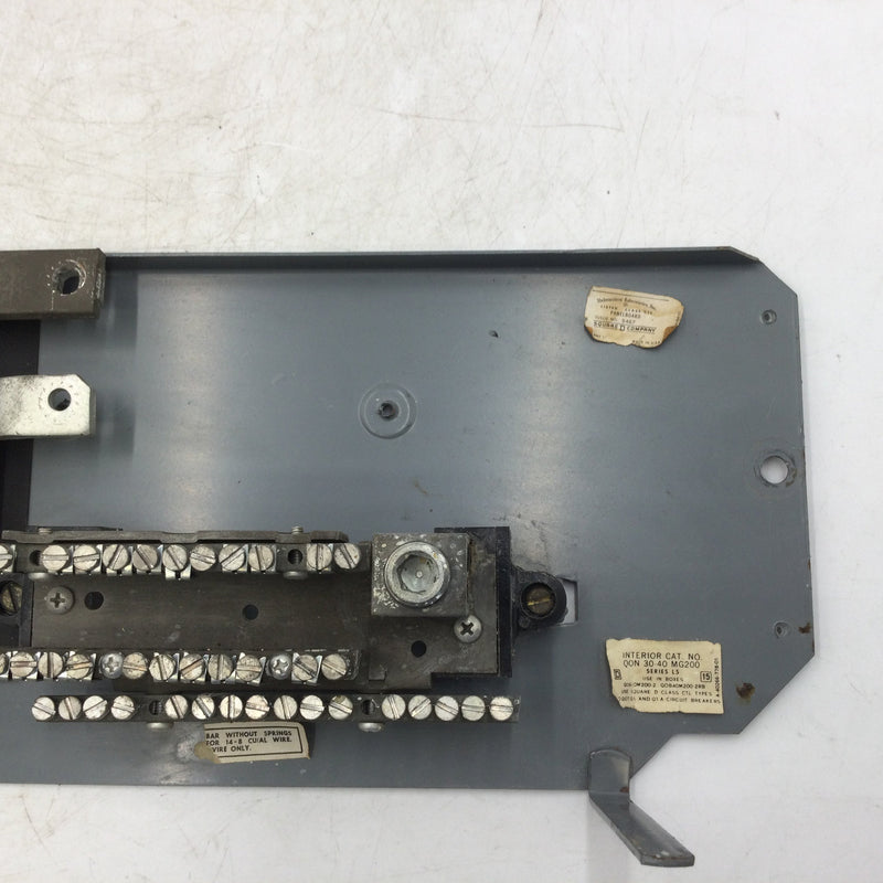 Square D QON30-40MG200 200A 30-40 Circuit Main Breaker Guts Only 7" x 25"