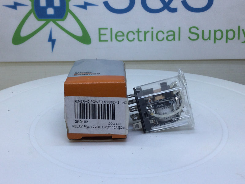 Generac 0K0103 Relay 12V 10A @ 240V Transfer Relay