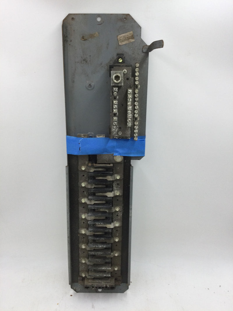 Square D QON30MG150 30 Circuit 150 Amp 120/240VAC Main Breaker Panel Guts Only 7" x 25"