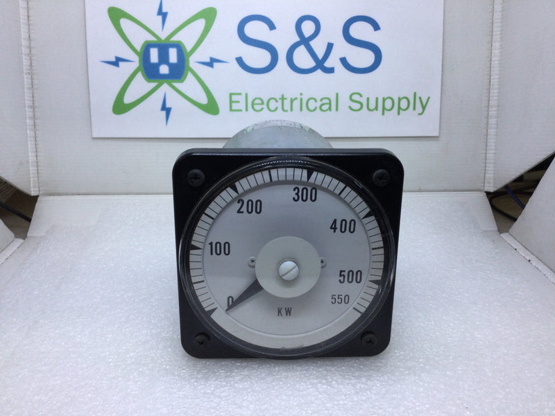 EIL/Yokogawa/General Electric Control Number 023728-Kilowatt Meter 0-550 Ratio