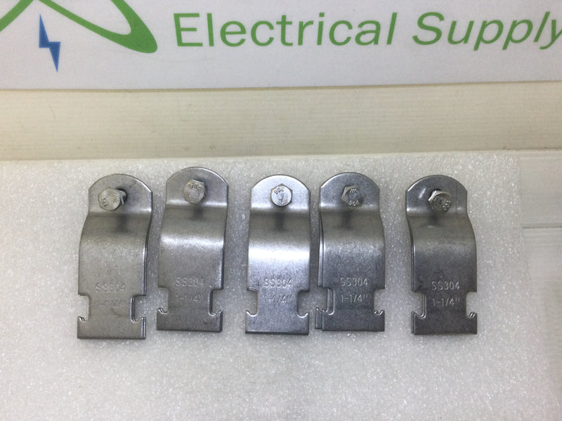 1 1/4" Strut Clamp Stainless Steel