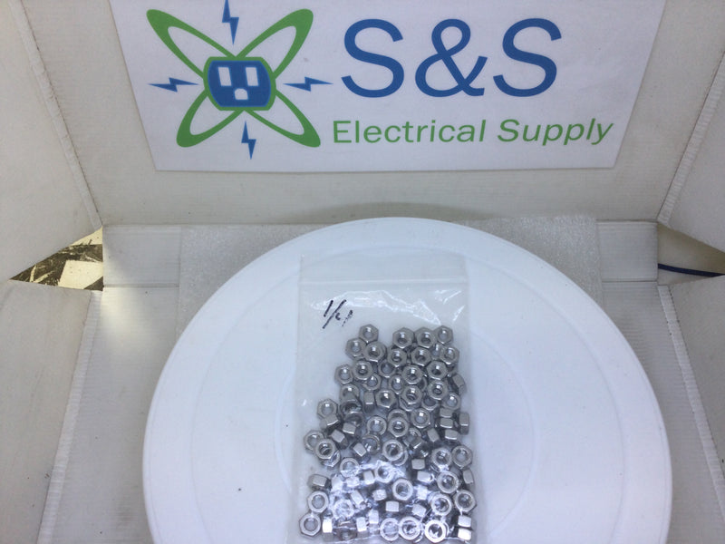 Stainless Steel 1/4" Finished Hex Nut 304 Stainless Neam4x