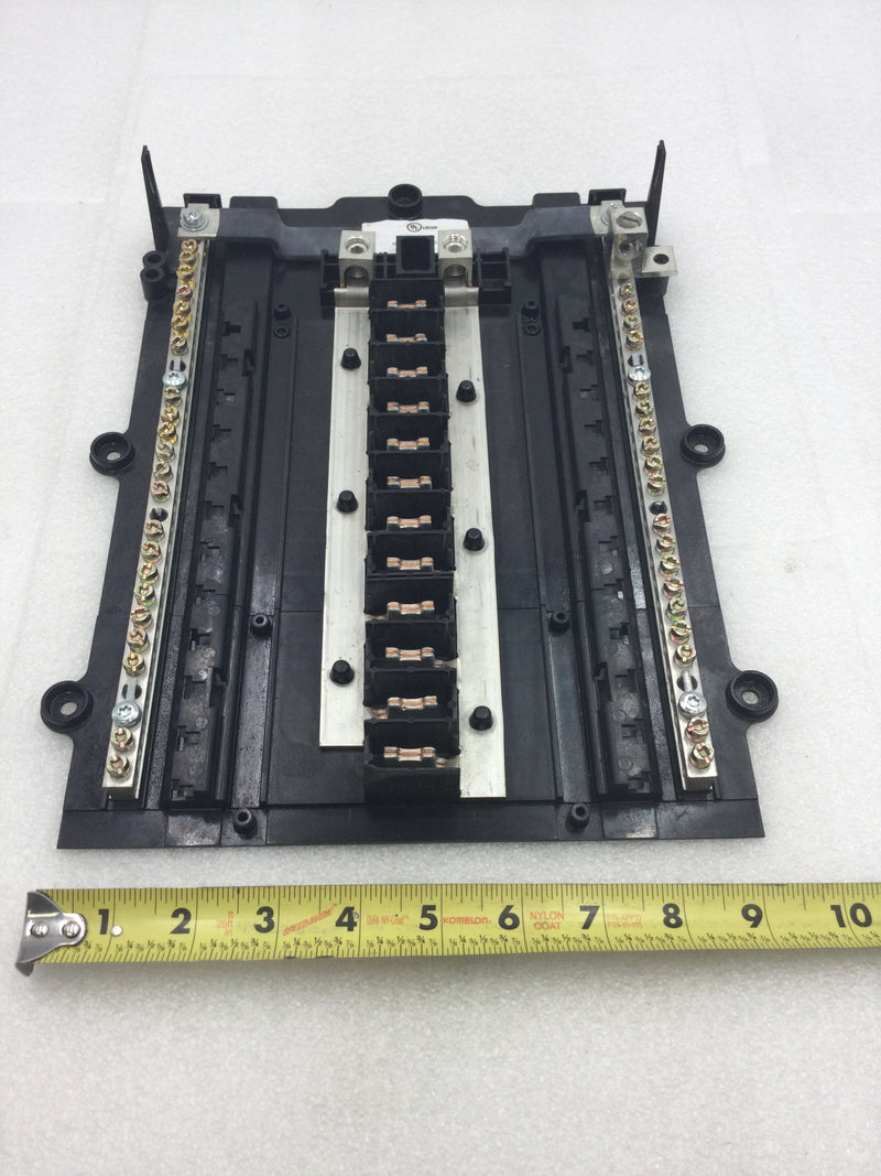 Eaton/Cutler-Hammer CH Series 12 Space/24 Circuit 125 Amp 120/240 VAC Load Center Guts Only 9" X 13"