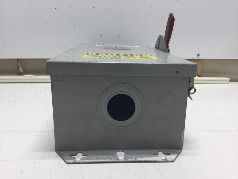 Westinghouse RHFN361 Heavy Duty 3 Phase Fusible Safety Switch 30 Amp 600 VAC Nema 3R Enclosure