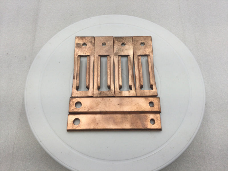 Copper Mounting Feet/Bussing Hardware 1" X 5" Plate x 2 & 1 1/8" X 4 1/8" Bracket x 4