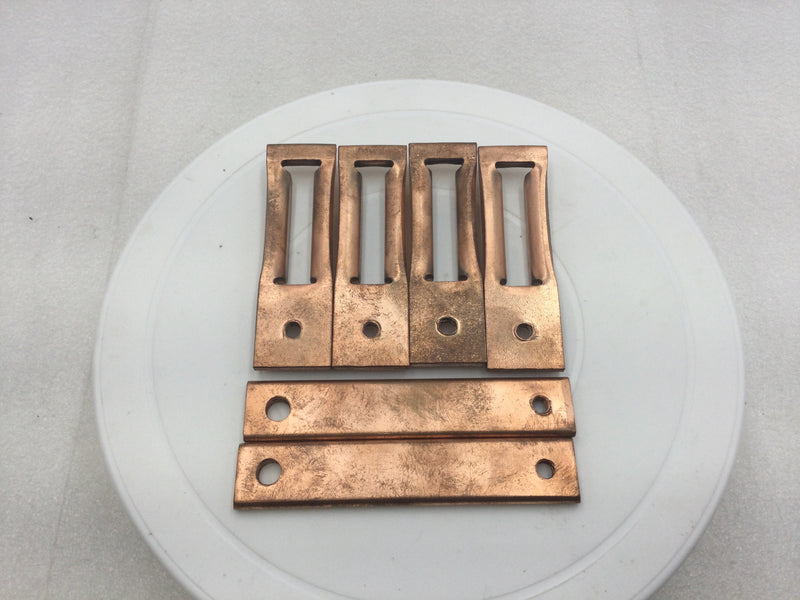 Copper Mounting Feet/Bussing Hardware 1" X 5" Plate x 2 & 1 1/8" X 4 1/8" Bracket x 4