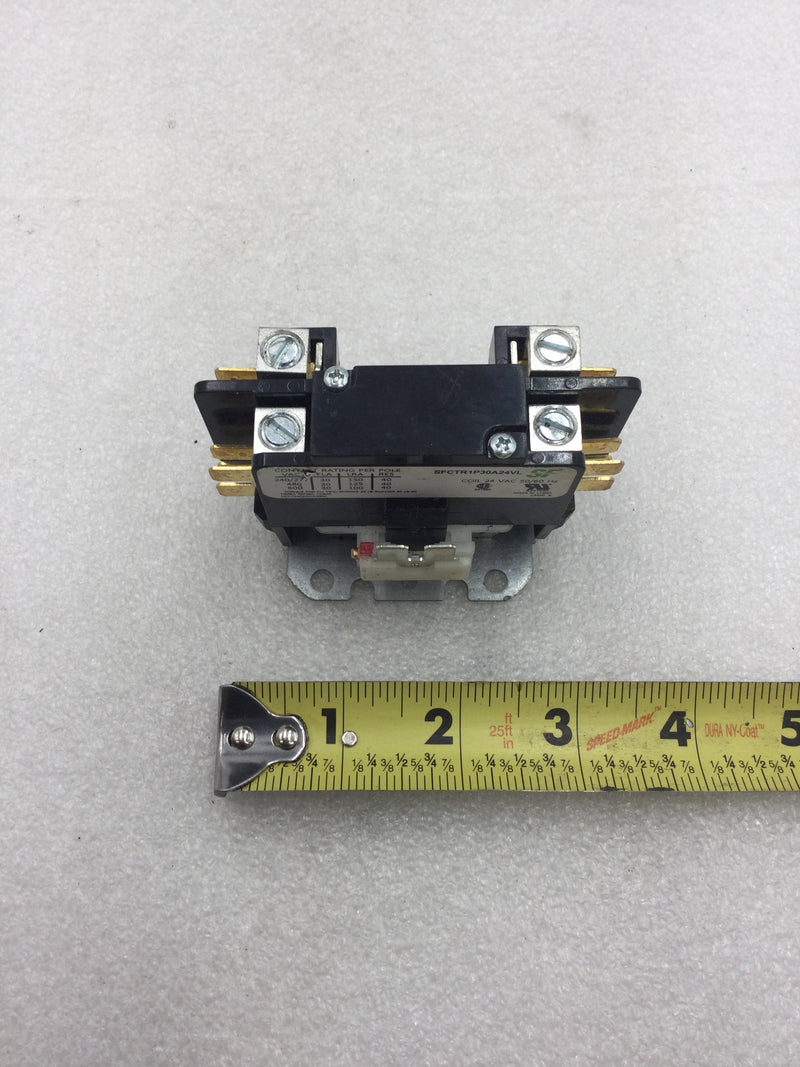 Trane SFCTR1P30A24VL Contactor Single Pole 30 Amp 240-600 VAC with 24 VAC Coil