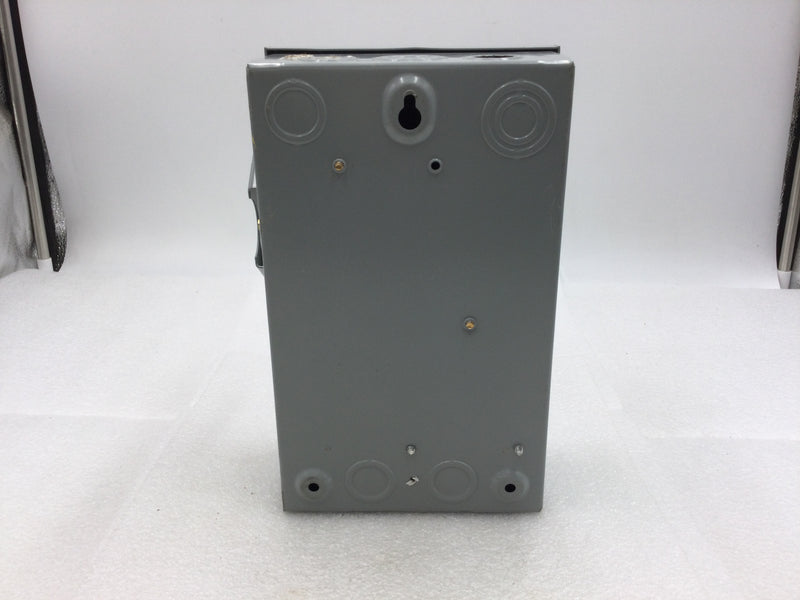 GE General Electric TG3221 Model 9 30 Amp 2 Pole 1 Phase 240VAC Enclosed Fusible Safety Switch