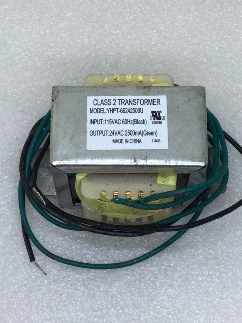 Overhead Garage Door Transformer YHPT-6624500U Class 2 115 VAC Input 24 VAC 2500 mA Output