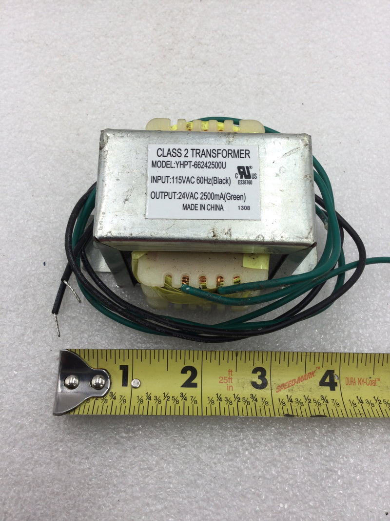 Overhead Garage Door Transformer YHPT-6624500U Class 2 115 VAC Input 24 VAC 2500 mA Output