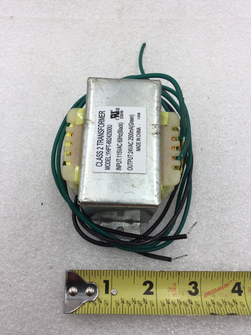 Overhead Garage Door Transformer YHPT-6624500U Class 2 115 VAC Input 24 VAC 2500 mA Output