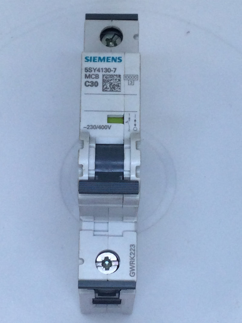 Siemens 5SY4130-7 Mini Circuit Breaker Single Pole 30 Amp 230/400 VAC