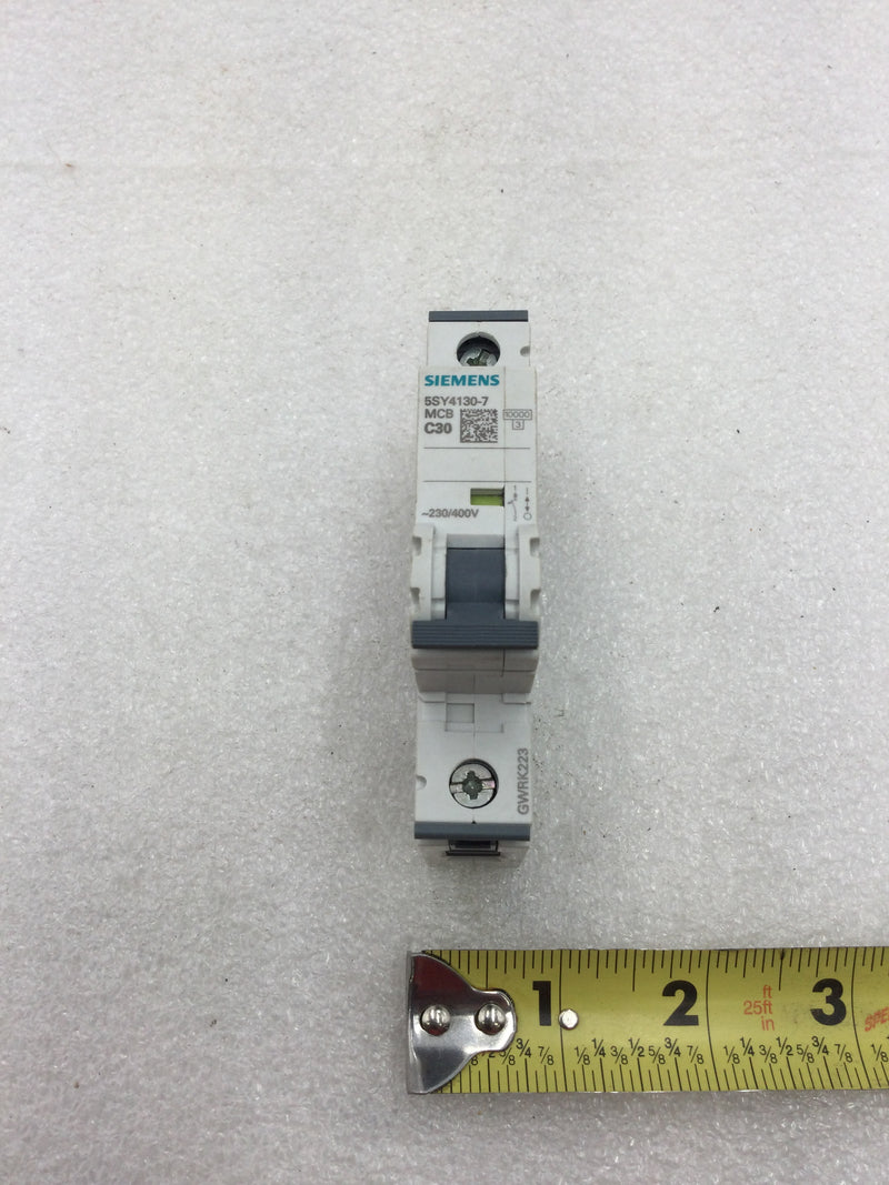 Siemens 5SY4130-7 Mini Circuit Breaker Single Pole 30 Amp 230/400 VAC