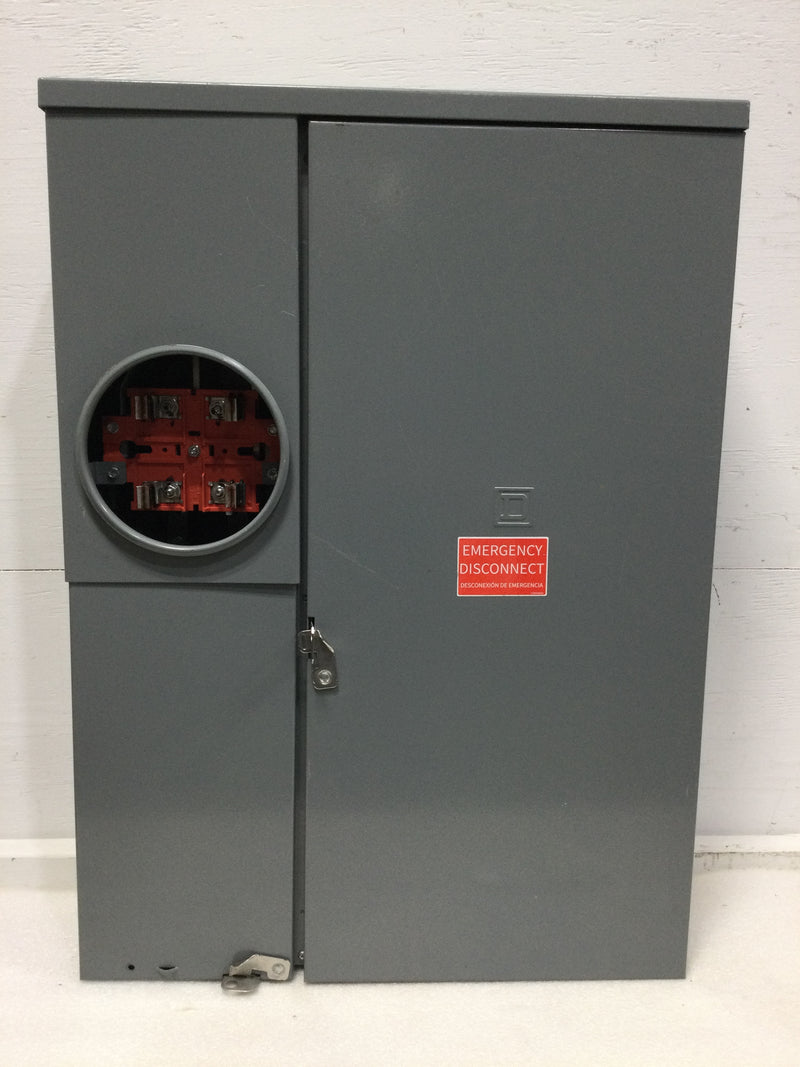 Square D Schneider Electric SC2040M200PS All in one, CSED, ringed socket, 200A, surface mount, 20 spaces, 40 circuits, 22kA SCCR, no bypass, solar ready